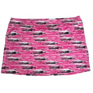 NWT Coral Bay Golf Skort 3X Pink Abstract UPF 50 Built-in Short Athletic Pockets
